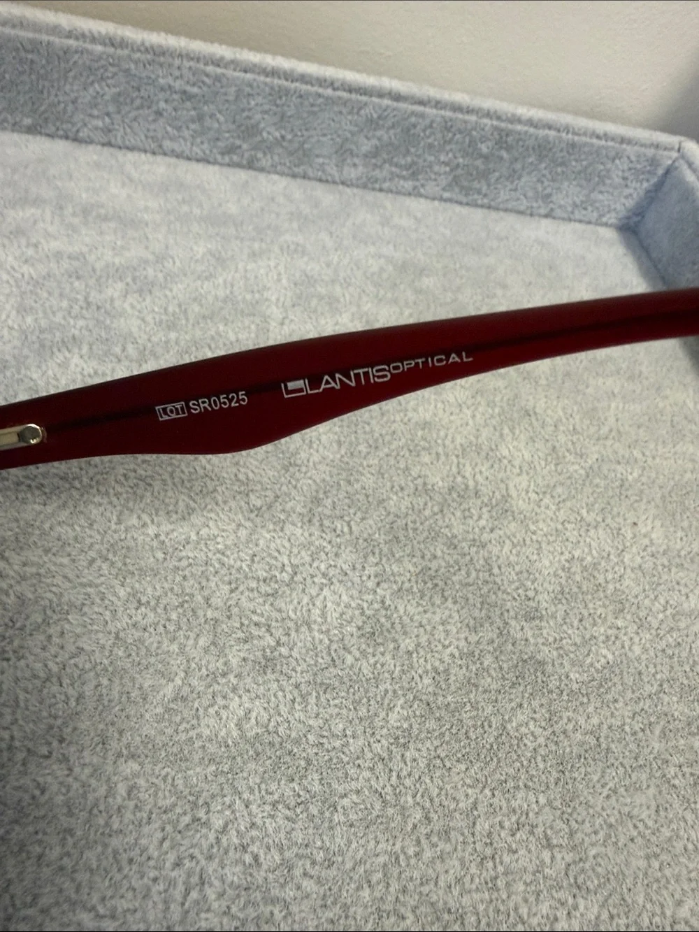 NWOT Lantis Optical L6018 Burgundy Plastic Full-Rim Oval Glasses Eyesize 52